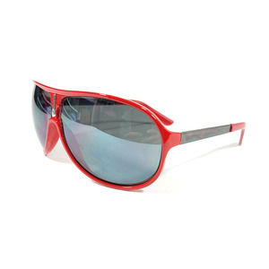 NASCAR Polished Red Plastic Frame Black Lens Men's Fashion Sunglasses